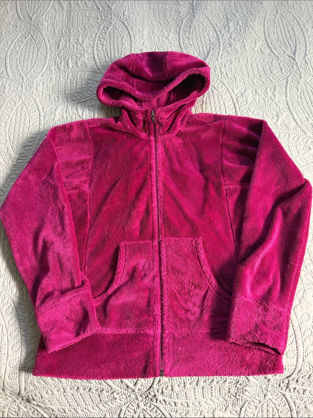 Patagonia Magenta Hooded Fleece Jacket